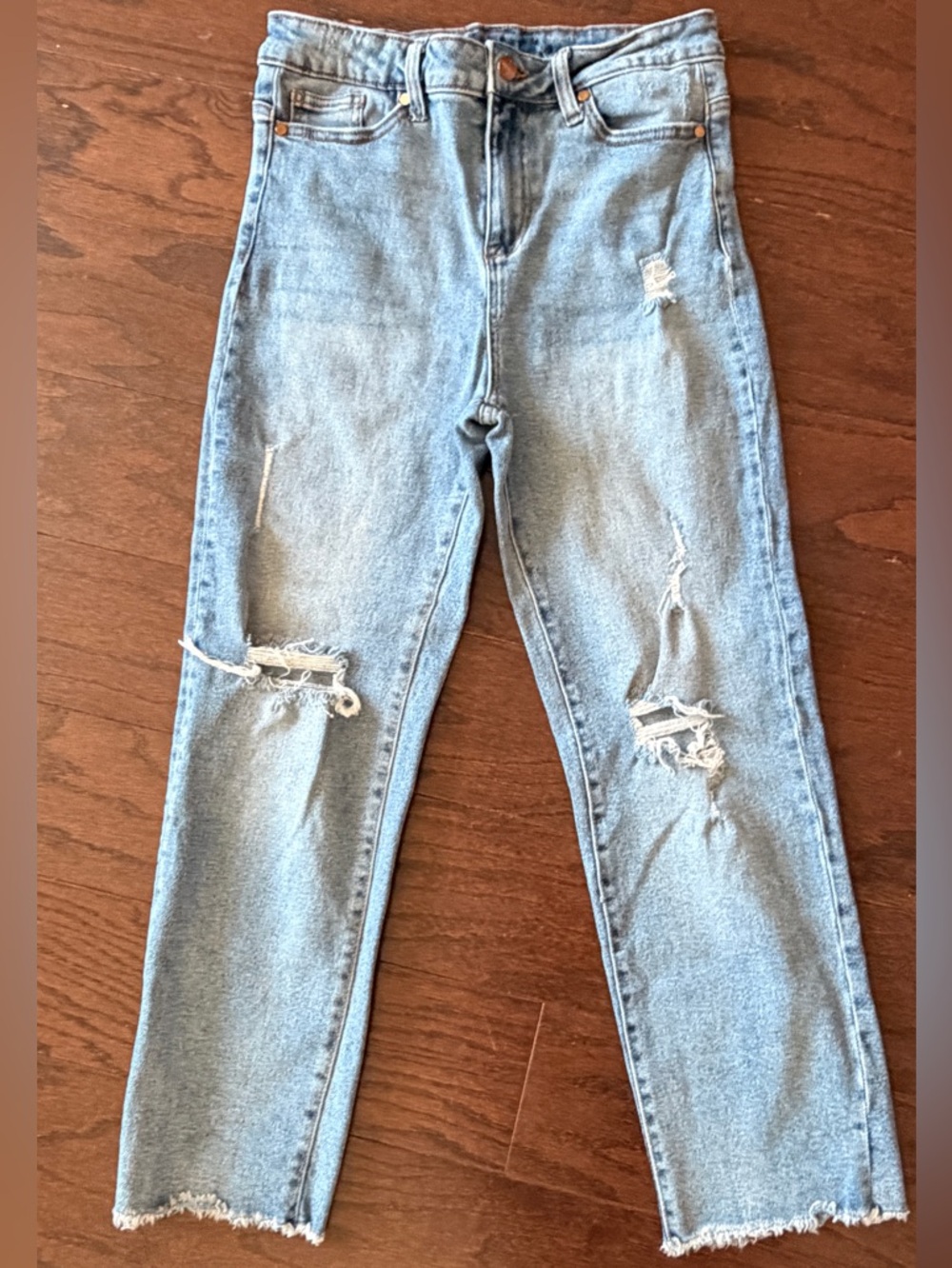 Kendall & Kylie Light Blue Distressed High-Rise Jeans size 9/29